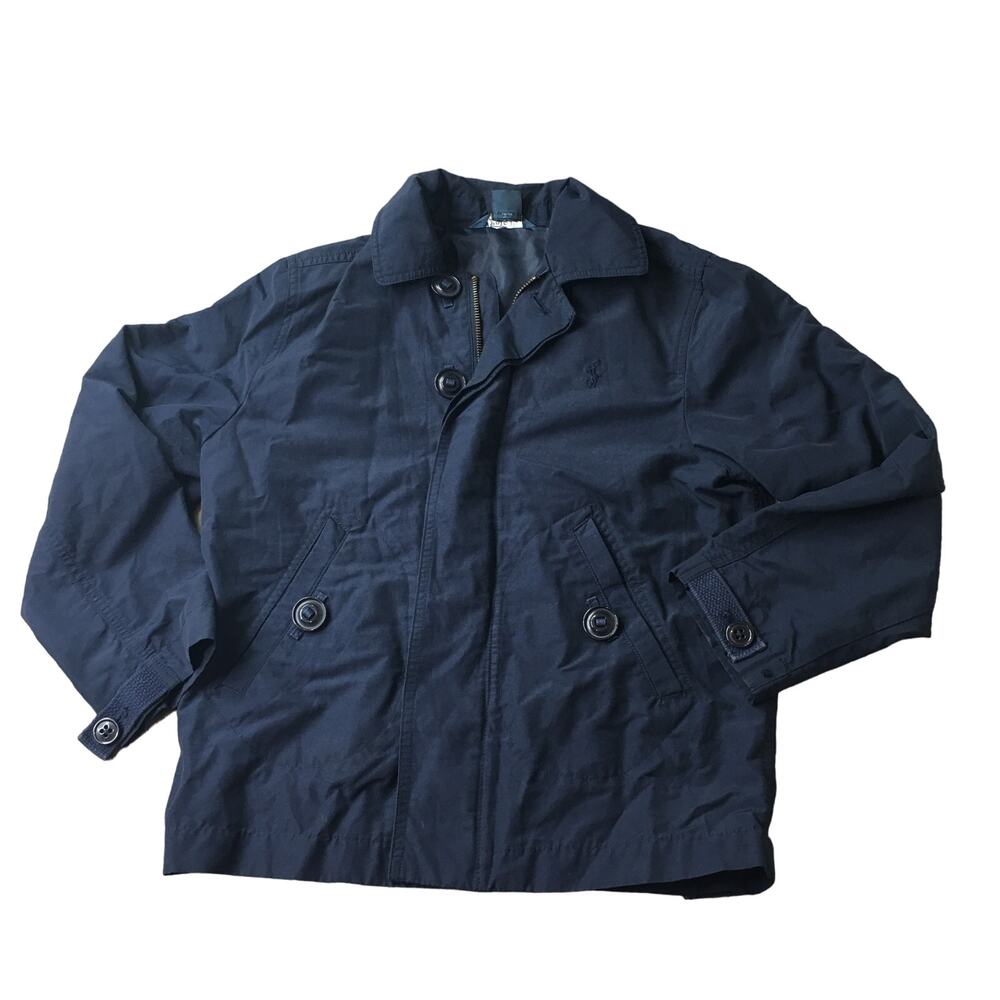 Polo Ralph Lauren Zip Button Boy Field Jacket Collared Long Sleeve Navy Blue S